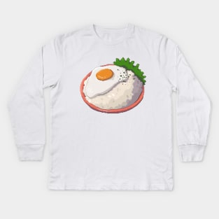 fried Egg and rice BOTW Kids Long Sleeve T-Shirt